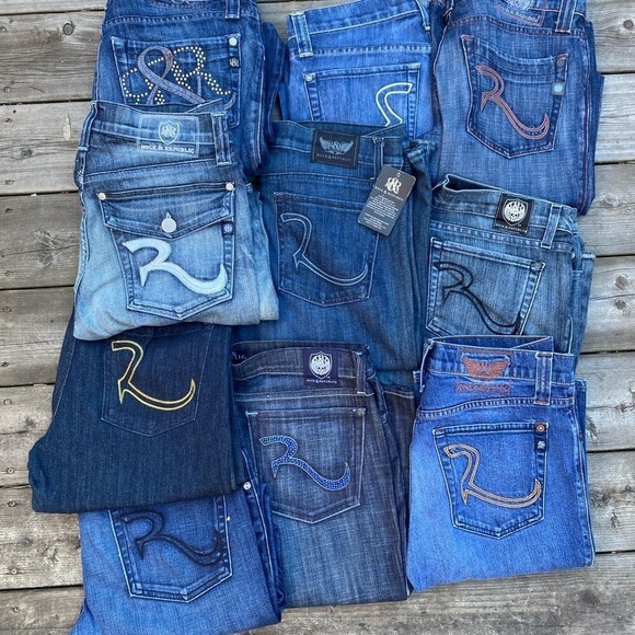 LOT OF 10 Embroidered Rock & Republic Jeans Size 31 & 32 - Picture 3 of 3
